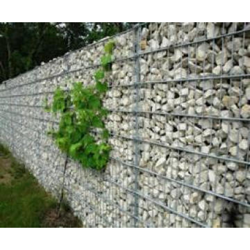 Gabion del recubrimiento del PVC del alambre de acero (HPW13)